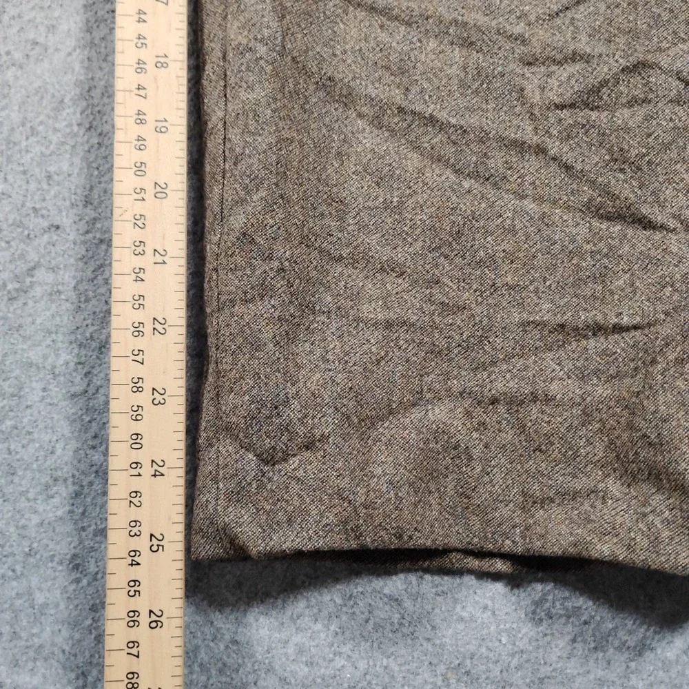 J.Crew Brown 100% Wool Pleated Tapered Dress Pants Mens 28 Made in Canada